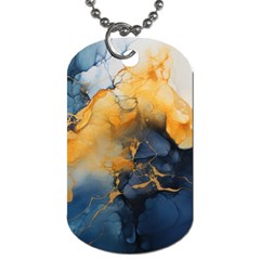 Abstract Marble Design Background Dog Tag (one Side) by Pakjumat