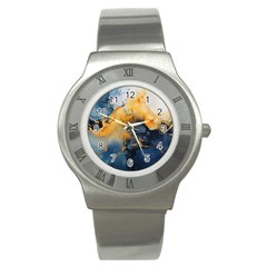 Abstract Marble Design Background Stainless Steel Watch by Pakjumat