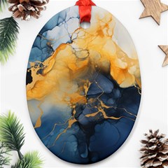 Abstract Marble Design Background Oval Ornament (two Sides) by Pakjumat