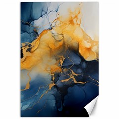 Abstract Marble Design Background Canvas 12  X 18  by Pakjumat