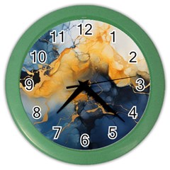 Abstract Marble Design Background Color Wall Clock by Pakjumat