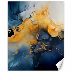 Abstract Marble Design Background Canvas 11  X 14  by Pakjumat