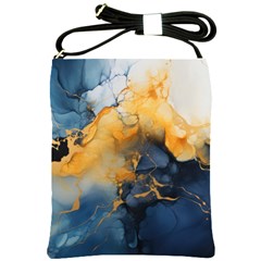 Abstract Marble Design Background Shoulder Sling Bag by Pakjumat