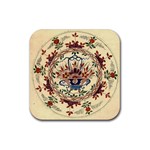 Vintage Antique Plate China Rubber Coaster (Square) Front