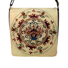 Vintage Antique Plate China Flap Closure Messenger Bag (l) by Pakjumat