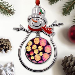 Wood Firewood Wooden Metal Snowman Ornament by Pakjumat