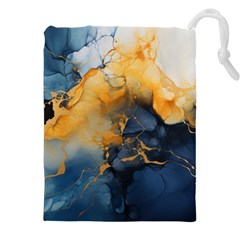 Abstract Marble Design Background Drawstring Pouch (5xl) by Pakjumat