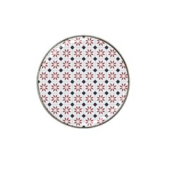 Tile Pattern Design Flowers Hat Clip Ball Marker (10 Pack) by Pakjumat