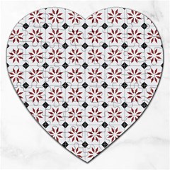 Tile Pattern Design Flowers Jigsaw Puzzle (heart) by Pakjumat