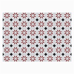 Tile Pattern Design Flowers Large Glasses Cloth (2 Sides)