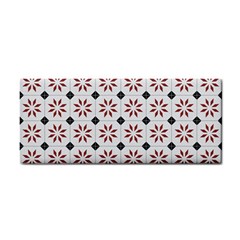 Tile Pattern Design Flowers Hand Towel by Pakjumat