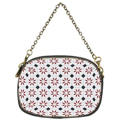 Tile Pattern Design Flowers Chain Purse (two Sides) by Pakjumat