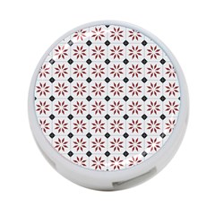 Tile Pattern Design Flowers 4-port Usb Hub (two Sides) by Pakjumat