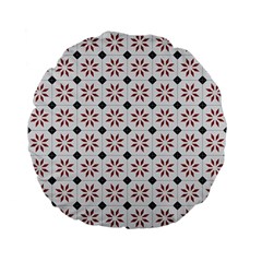 Tile Pattern Design Flowers Standard 15  Premium Flano Round Cushions by Pakjumat