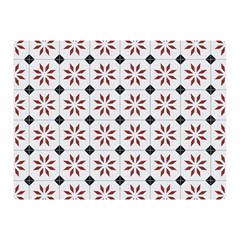 Tile Pattern Design Flowers Two Sides Premium Plush Fleece Blanket (mini) by Pakjumat