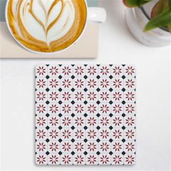 Tile Pattern Design Flowers Uv Print Square Tile Coaster  by Pakjumat