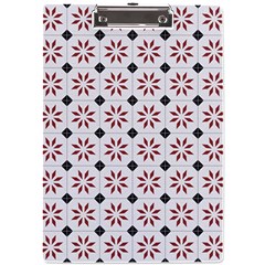 Tile Pattern Design Flowers A4 Acrylic Clipboard by Pakjumat