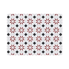 Tile Pattern Design Flowers Premium Plush Fleece Blanket (mini) by Pakjumat