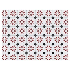 Tile Pattern Design Flowers Premium Plush Fleece Blanket (extra Small) by Pakjumat