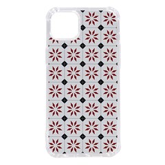 Tile Pattern Design Flowers Iphone 14 Plus Tpu Uv Print Case by Pakjumat