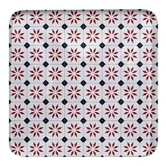 Tile Pattern Design Flowers Square Glass Fridge Magnet (4 Pack) by Pakjumat