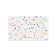 Spaceship Pattern Star Sticker (rectangular) by Pakjumat