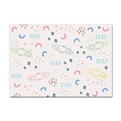 Spaceship Pattern Star Sticker A4 (10 Pack) by Pakjumat