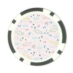 Spaceship Pattern Star Poker Chip Card Guard by Pakjumat