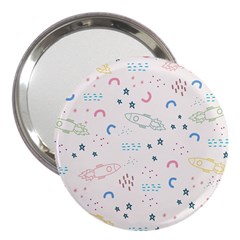 Spaceship Pattern Star 3  Handbag Mirrors by Pakjumat