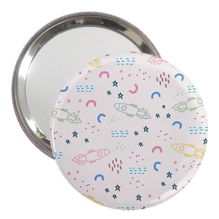 Spaceship Pattern Star 3  Handbag Mirrors