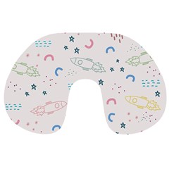 Spaceship Pattern Star Travel Neck Pillow by Pakjumat