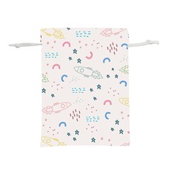 Spaceship Pattern Star Lightweight Drawstring Pouch (s) by Pakjumat