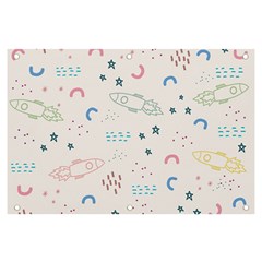 Spaceship Pattern Star Banner And Sign 6  X 4  by Pakjumat