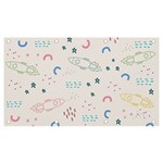 Spaceship Pattern Star Banner and Sign 7  x 4  Front