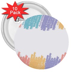 Border Frame Colorful Brush Strokes 3  Buttons (10 Pack)  by Pakjumat