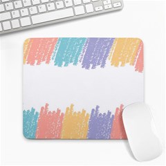 Border Frame Colorful Brush Strokes Large Mousepad by Pakjumat