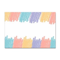 Border Frame Colorful Brush Strokes Sticker A4 (100 Pack) by Pakjumat