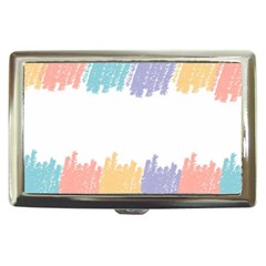 Border Frame Colorful Brush Strokes Cigarette Money Case by Pakjumat