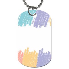 Border Frame Colorful Brush Strokes Dog Tag (two Sides) by Pakjumat