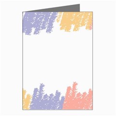 Border Frame Colorful Brush Strokes Greeting Cards (pkg Of 8) by Pakjumat