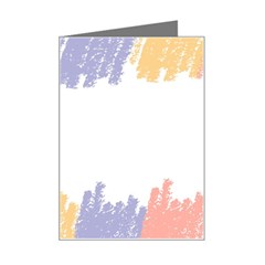 Border Frame Colorful Brush Strokes Mini Greeting Card by Pakjumat