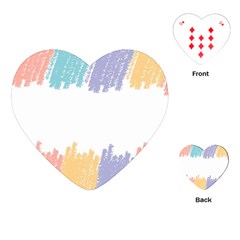 Border Frame Colorful Brush Strokes Playing Cards Single Design (heart) by Pakjumat