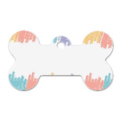 Border Frame Colorful Brush Strokes Dog Tag Bone (one Side) by Pakjumat