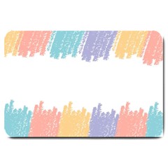 Border Frame Colorful Brush Strokes Large Doormat by Pakjumat