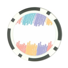 Border Frame Colorful Brush Strokes Poker Chip Card Guard by Pakjumat