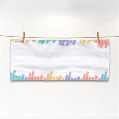 Border Frame Colorful Brush Strokes Hand Towel by Pakjumat