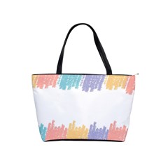 Border Frame Colorful Brush Strokes Classic Shoulder Handbag by Pakjumat