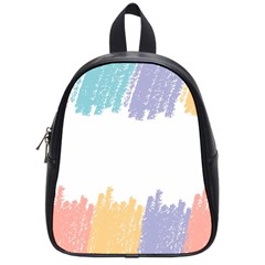 Border Frame Colorful Brush Strokes School Bag (small) by Pakjumat