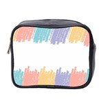 Border Frame Colorful Brush Strokes Mini Toiletries Bag (Two Sides) Front