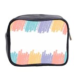 Border Frame Colorful Brush Strokes Mini Toiletries Bag (Two Sides) Back